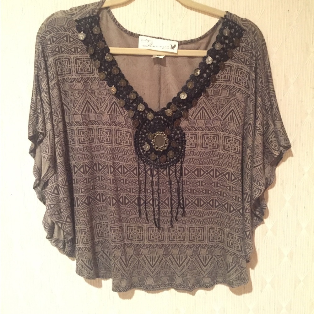 Vintage Havana poncho style tunic Sz M